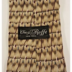 Browns Chez Roffe New YOrk 100% Imported Silk Neck Tie 61" Long 4" Wide